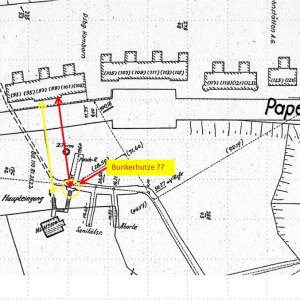 Papenbusch Bunker Haupteingang + Bunkerhutze, alte Karte.JPG